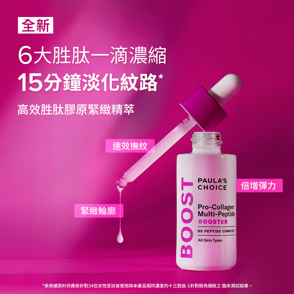 寶拉珍選的胜肽精華-高效胜肽膠原緊緻精萃(15分鐘撫紋精萃)質地為凝露狀，輕盈好吸收不黏膩